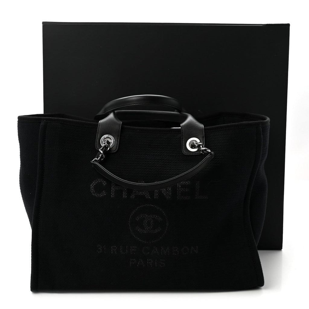 Mixed Fibers Medium Deauville Tote Black