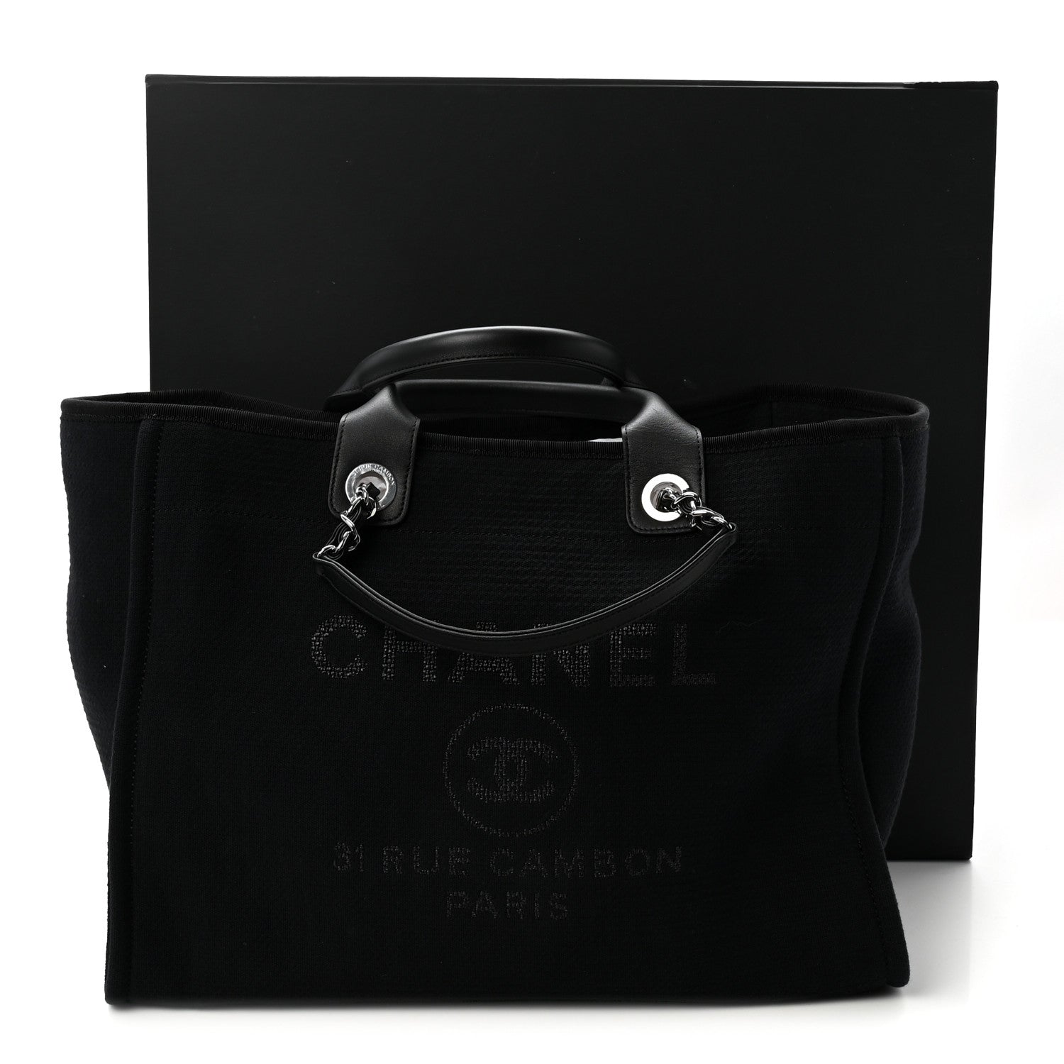 Mixed Fibers Medium Deauville Tote Black