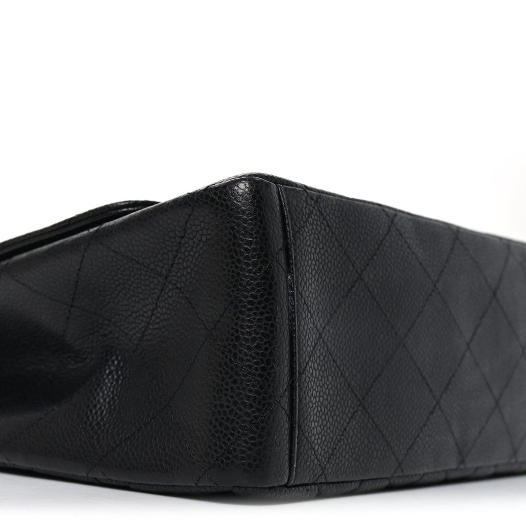 Caviar Quilted Maxi Single Flap Black