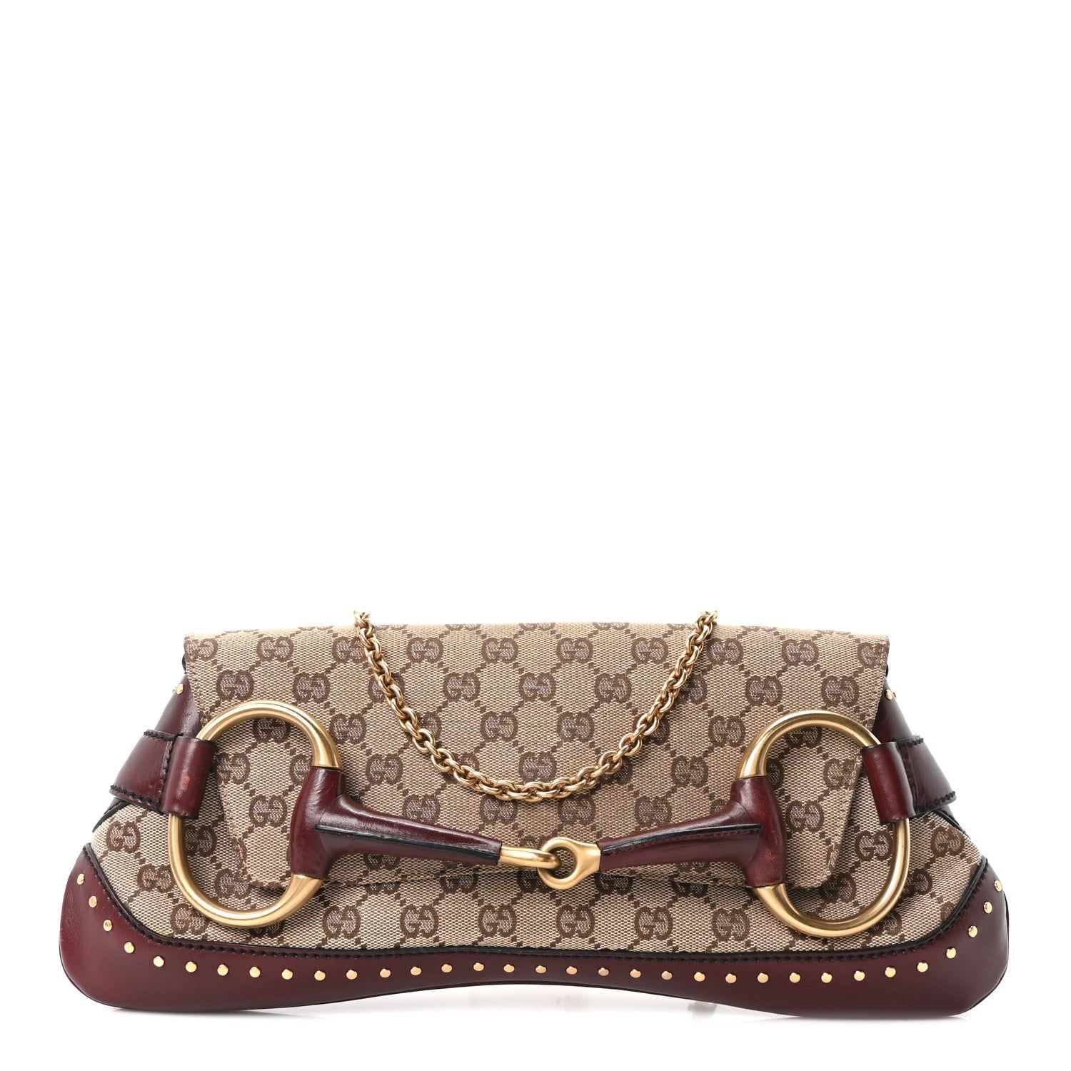 Monogram Studded Horsebit Bordeaux