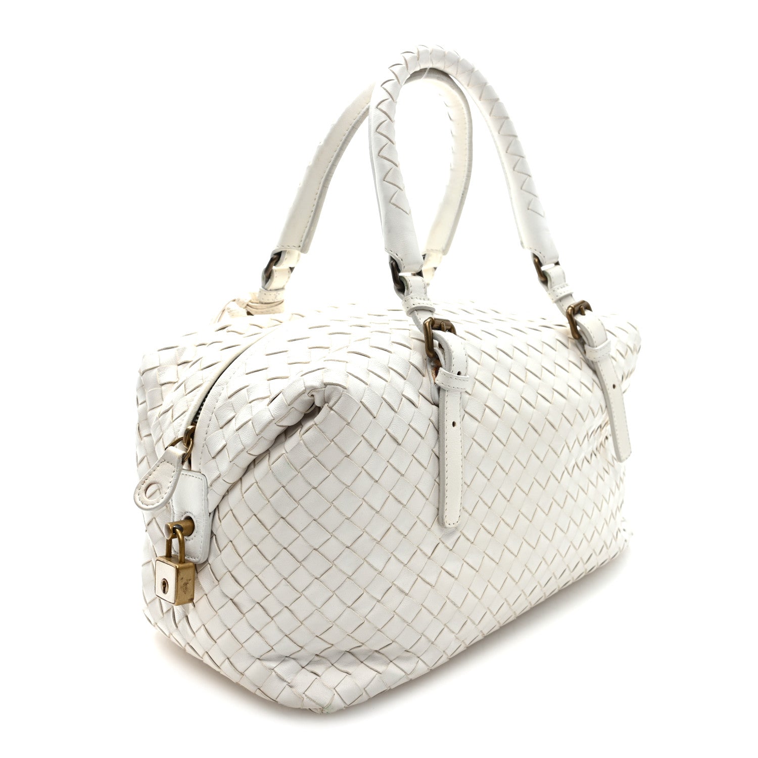 Nappa Intrecciato Montaigne Bag White