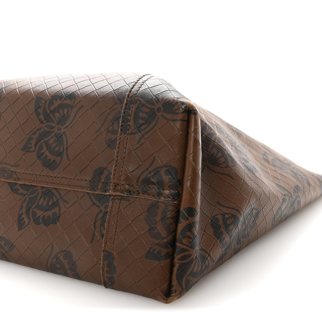 Nappa Intrecciato Butterfly Tote Brown