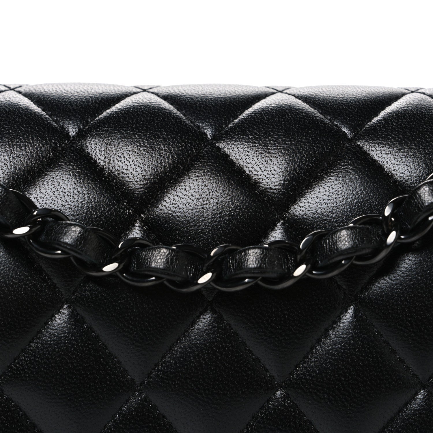 Lambskin Quilted Small Double Flap So Black