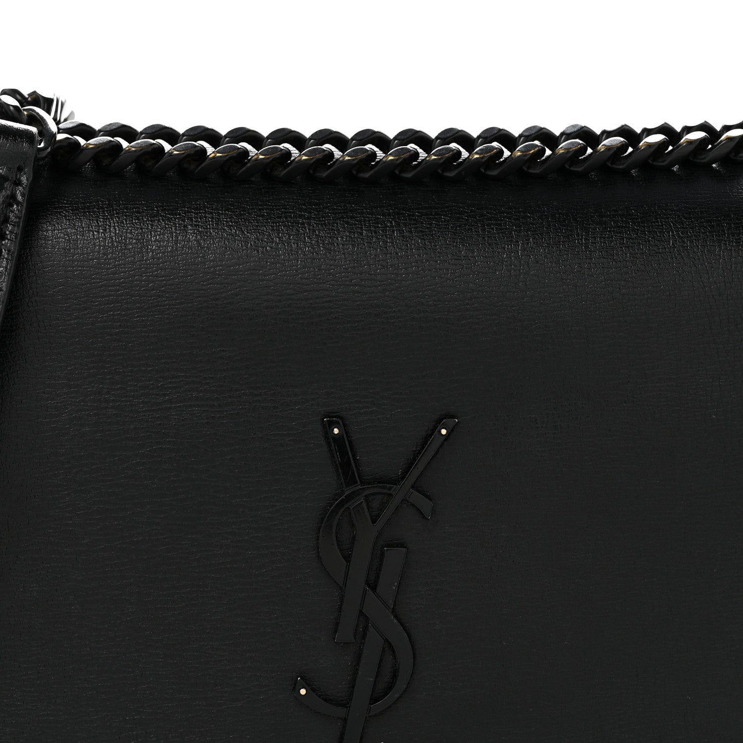 Calfskin Medium Monogram Sunset Satchel Black