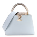 Taurillon Snakeskin Capucines BB Olympe Blue