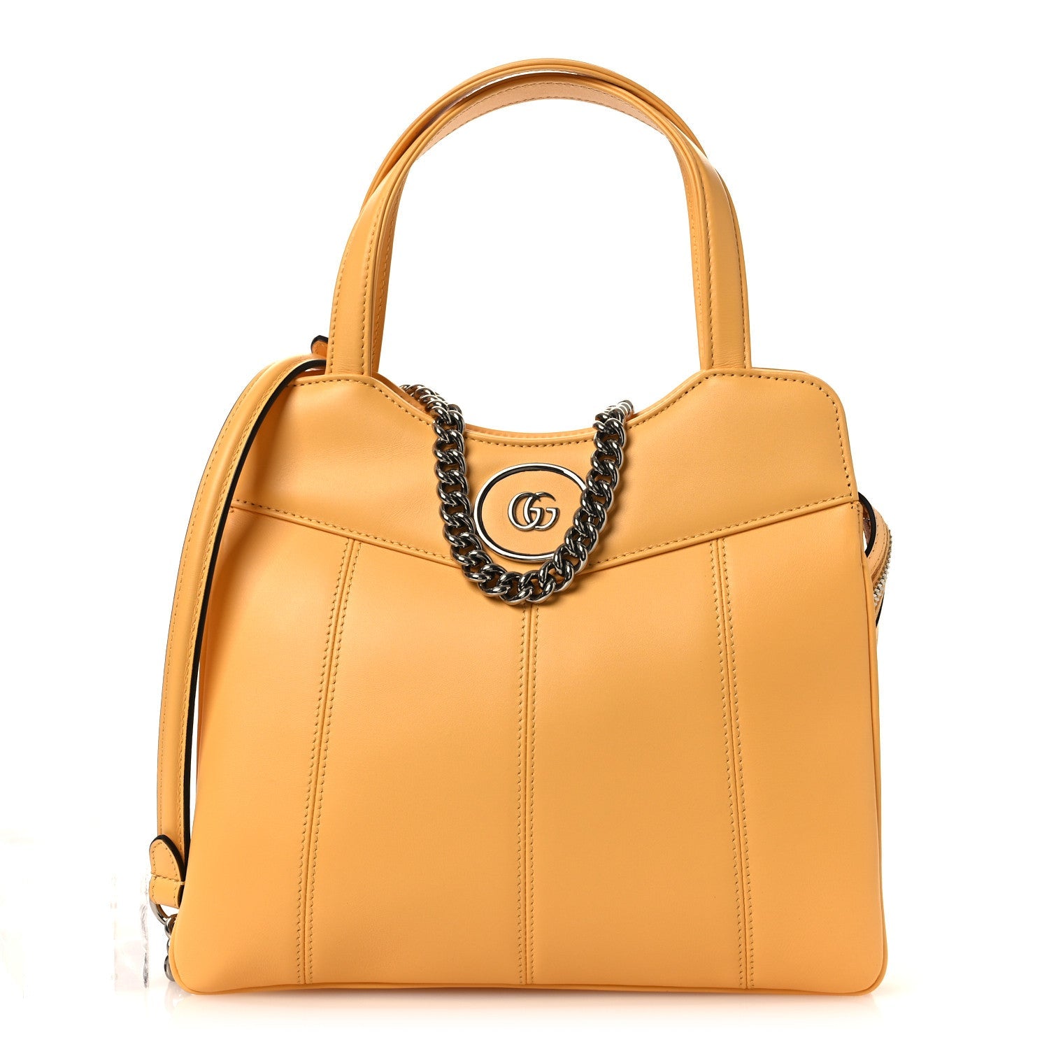 Senna Calfskin Petite GG Small Tote Bag Sunny Yellow