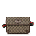 GG Supreme Monogram Neo Vintage Web Belt Bag Brown