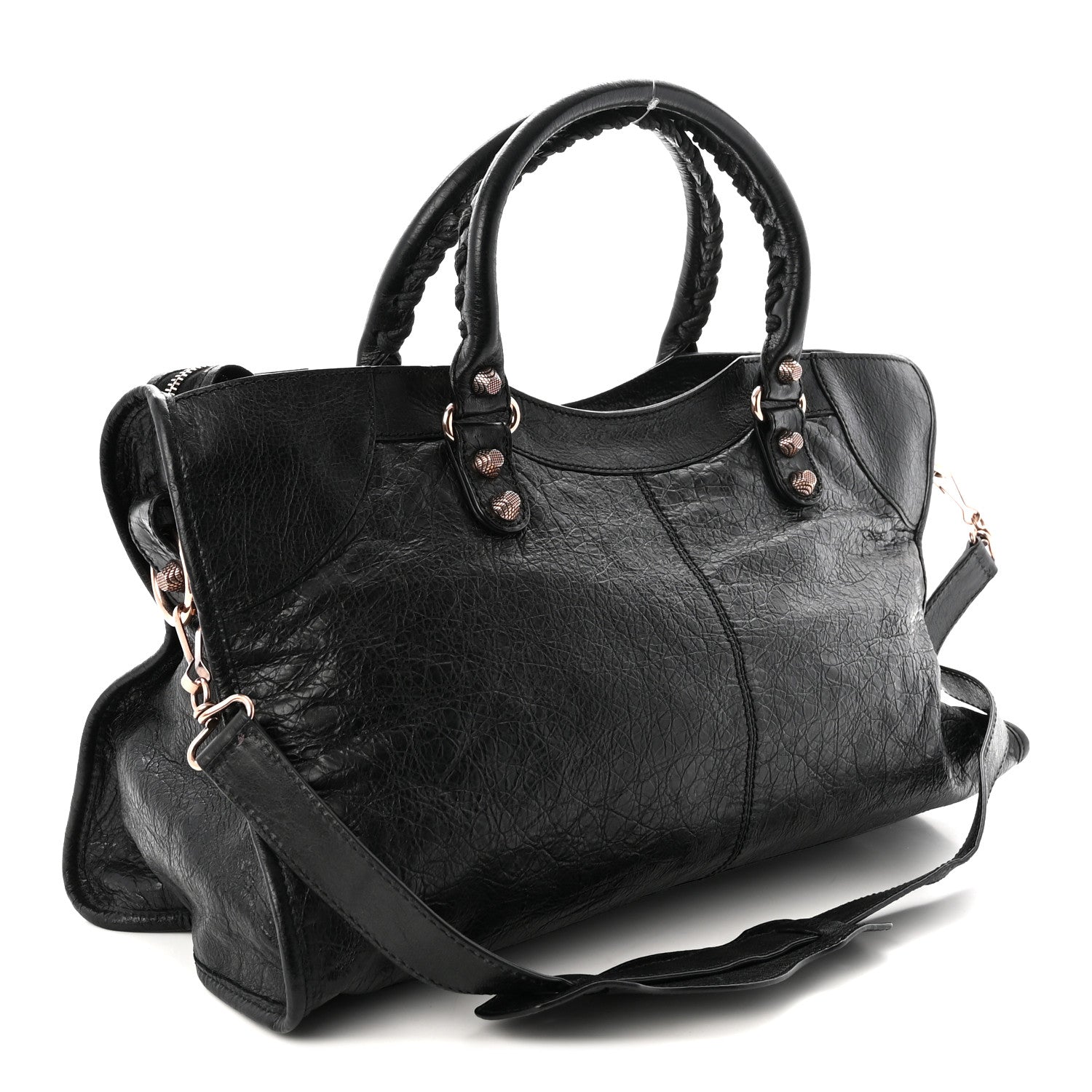Agneau Giant 12 Rose Gold Hardware Part Time Black