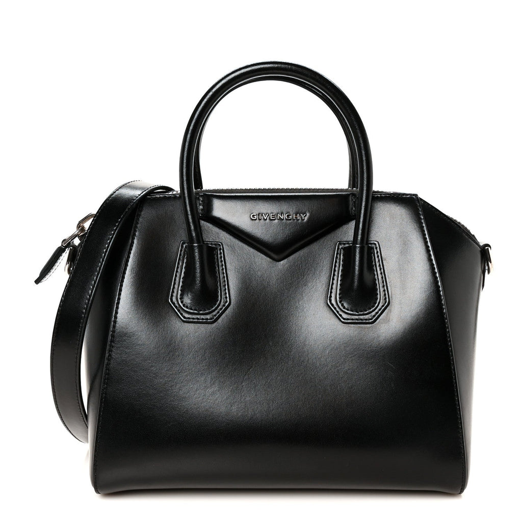 Shiny Lord Calfskin Small Antigona Black