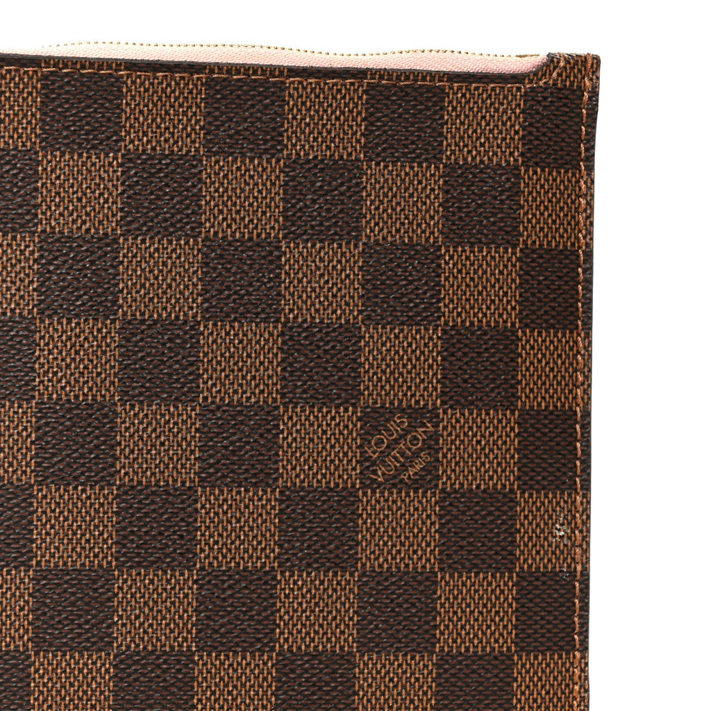 Damier Ebene Neverfull MM GM Pochette Rose Ballerine