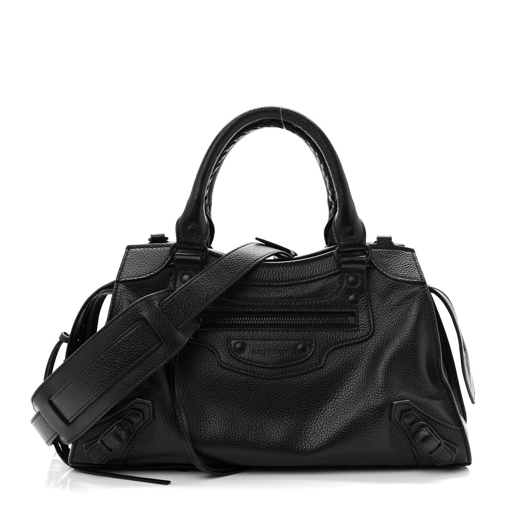 Grained Calfskin Neo Classic Black Hardware S City Black