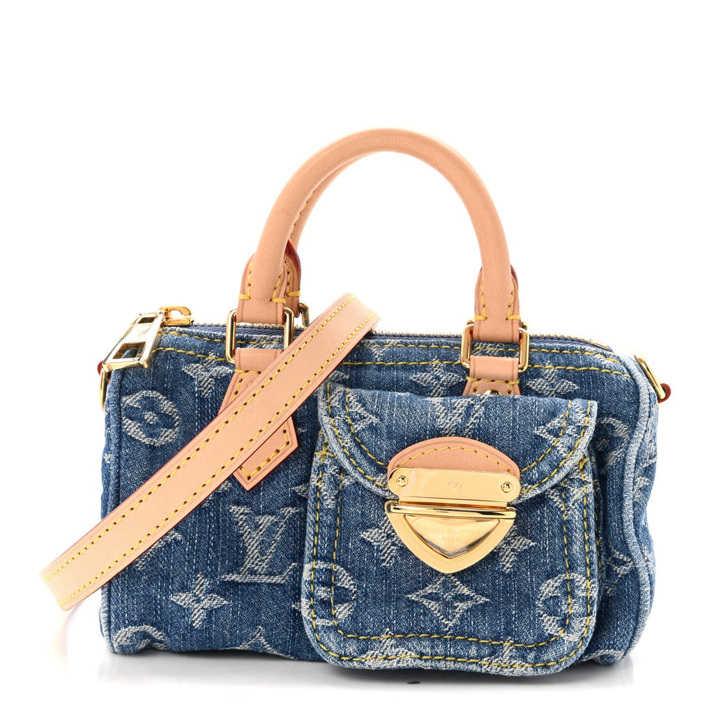 Monogram Denim Nano Speedy Blue