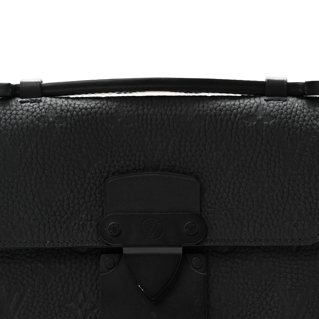 Taurillon Monogram S Lock Sling Bag Black
