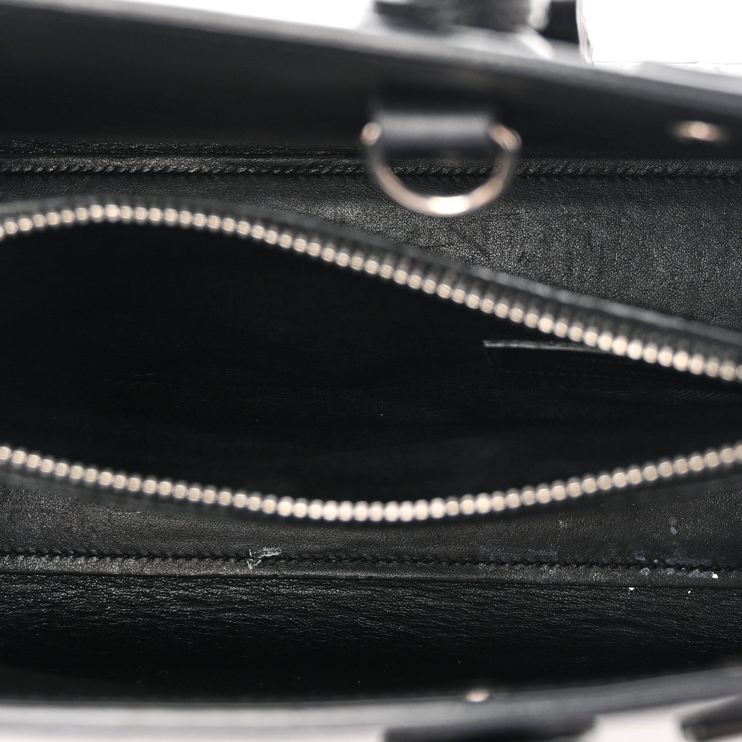 Calfskin Crocodile Embossed Baby Sac De Jour Black