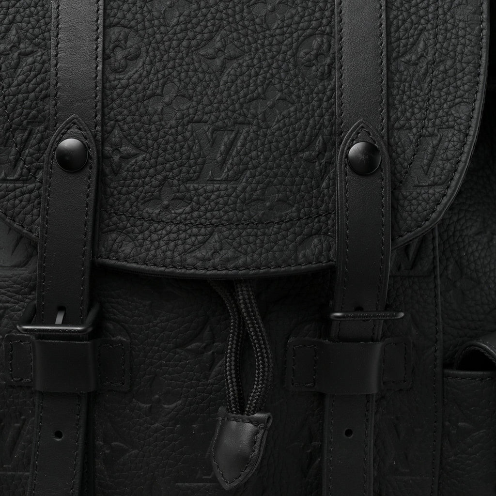 Taurillon Monogram Christopher MM Backpack Black