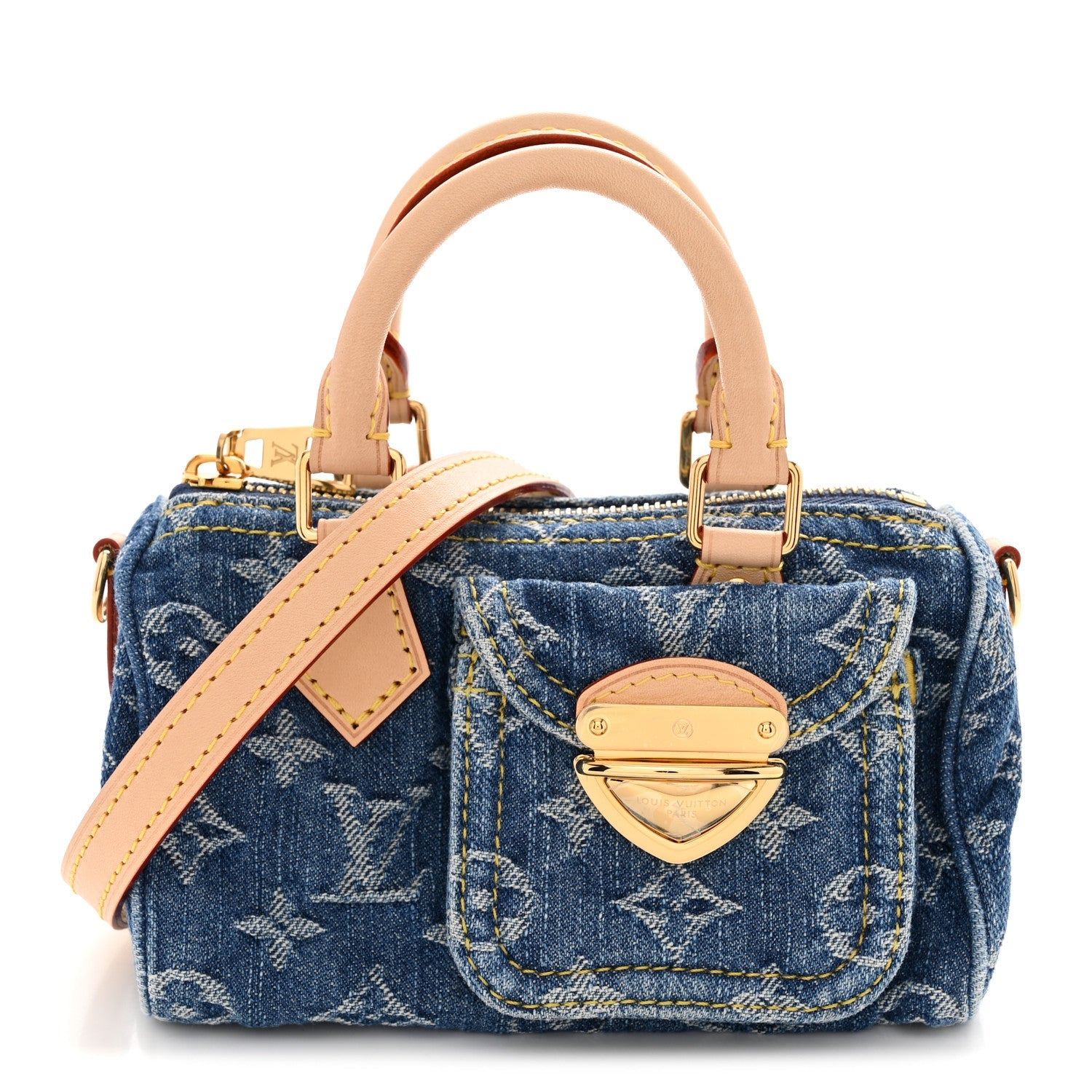Monogram Denim Nano Speedy Blue
