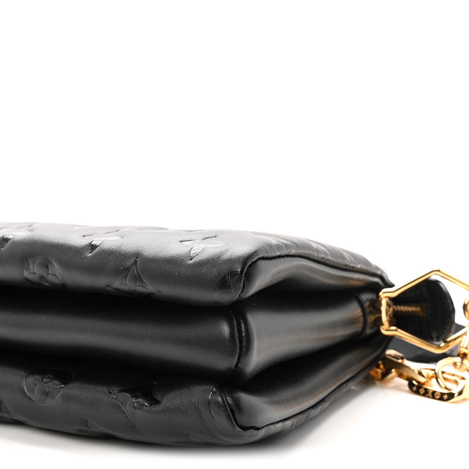 Lambskin Embossed Monogram Coussin PM Black