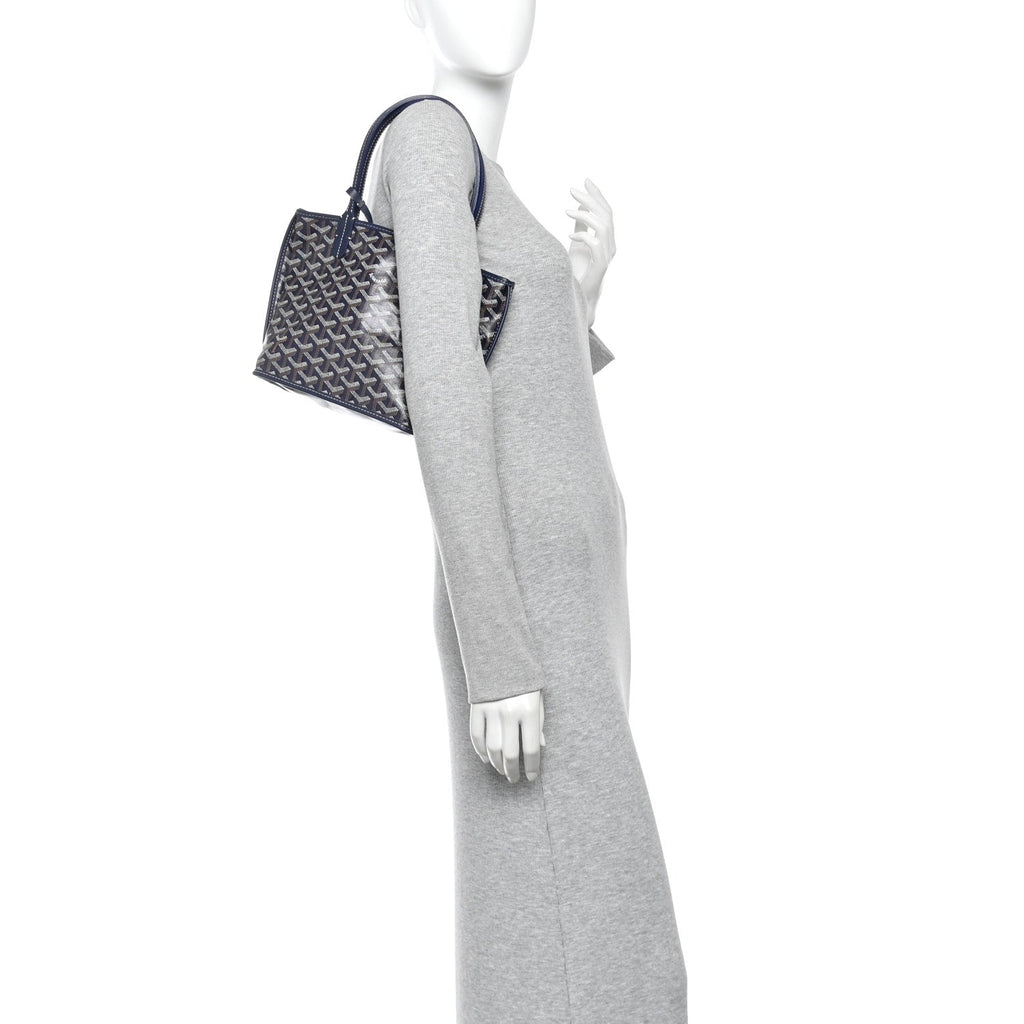Goyardine Reversible Mini Anjou Navy