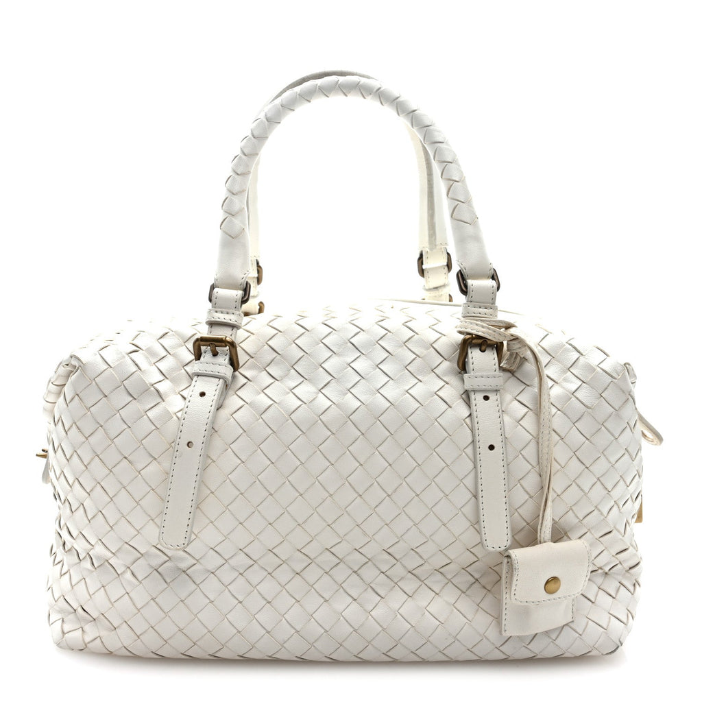 Nappa Intrecciato Montaigne Bag White