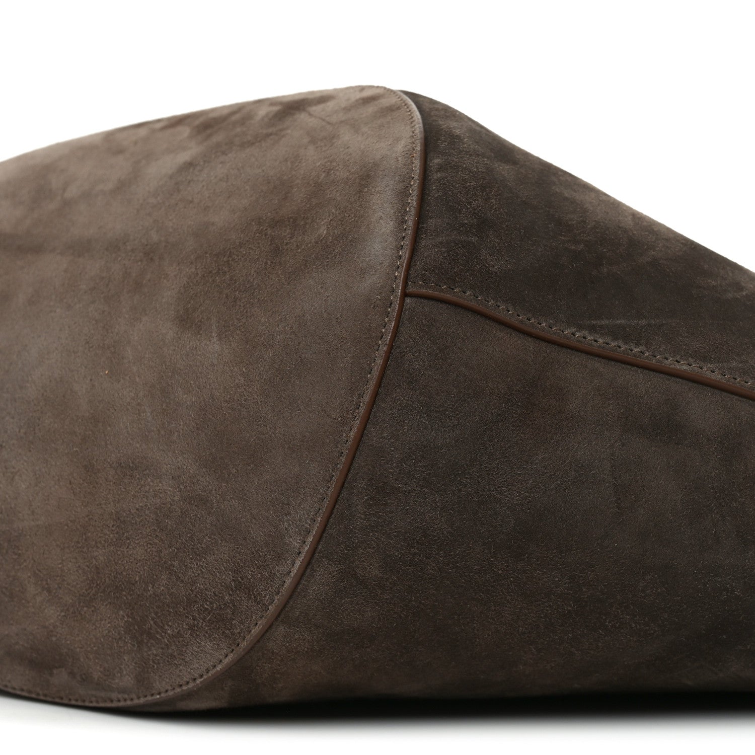 Suede Calfskin Medium Lotus Tote Cedar