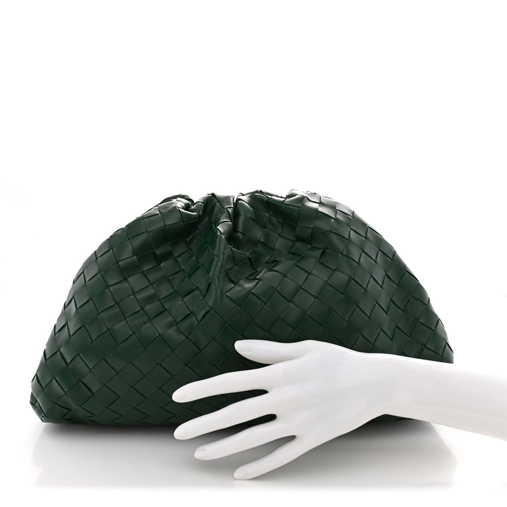 Nappa Maxi Intrecciato The Pouch Oversized Clutch Raintree