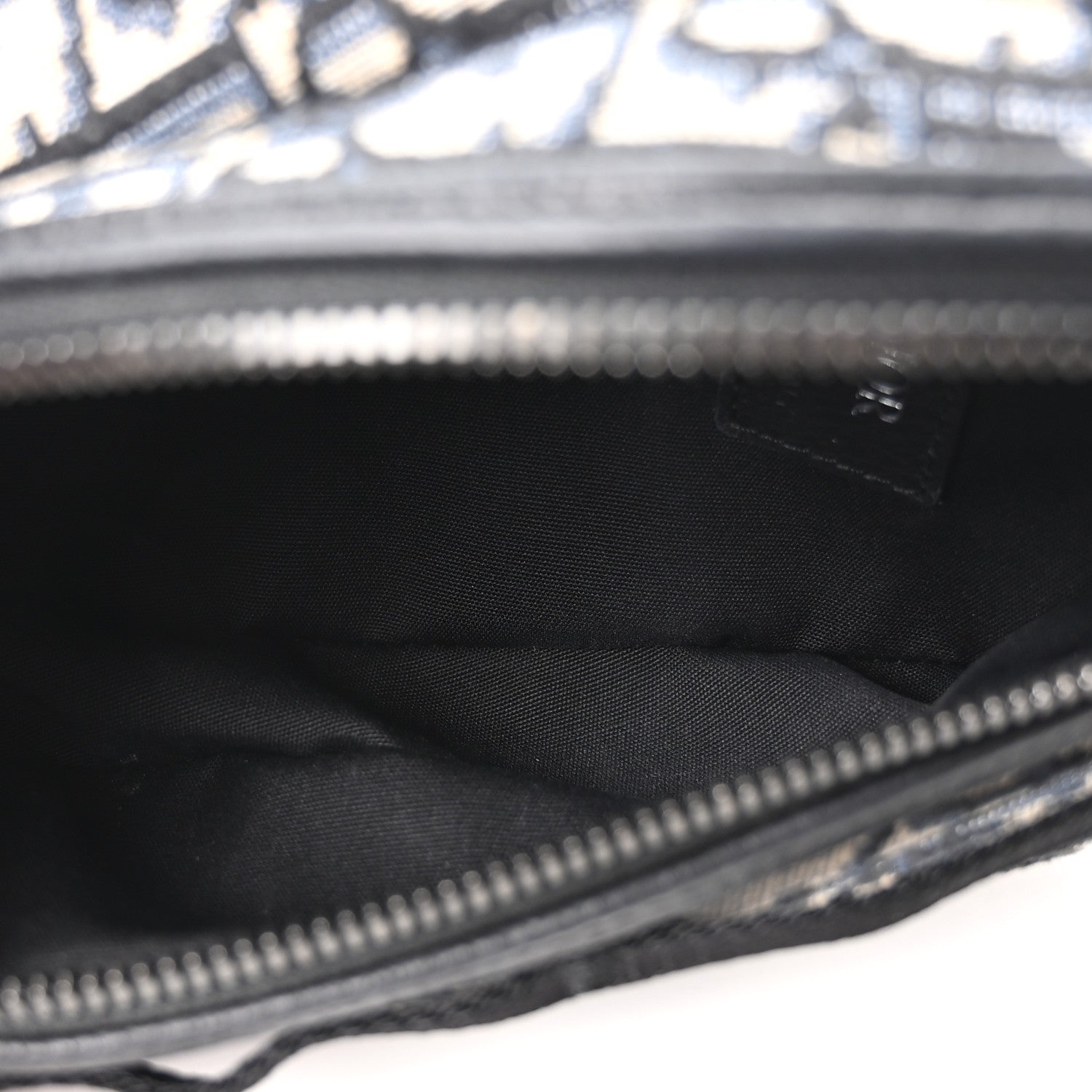 Grained Calfskin Oblique Scarab Sling Bag Blue Black