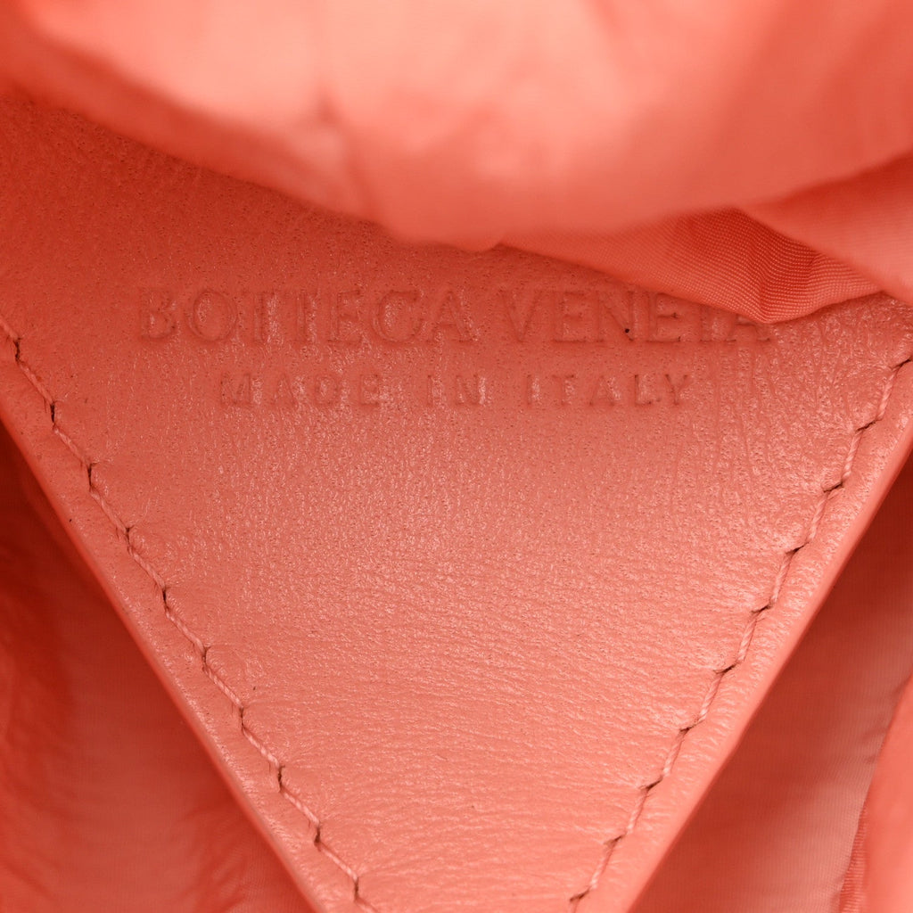 Lambskin Knit Small The Point Triangle Bag Peachy