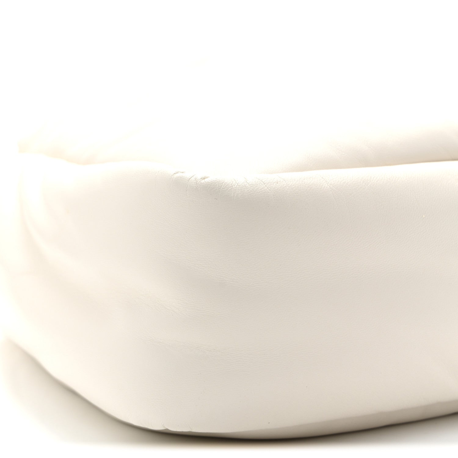 Nappa Soft Padded Medium Double Handled Shoulder Bag White