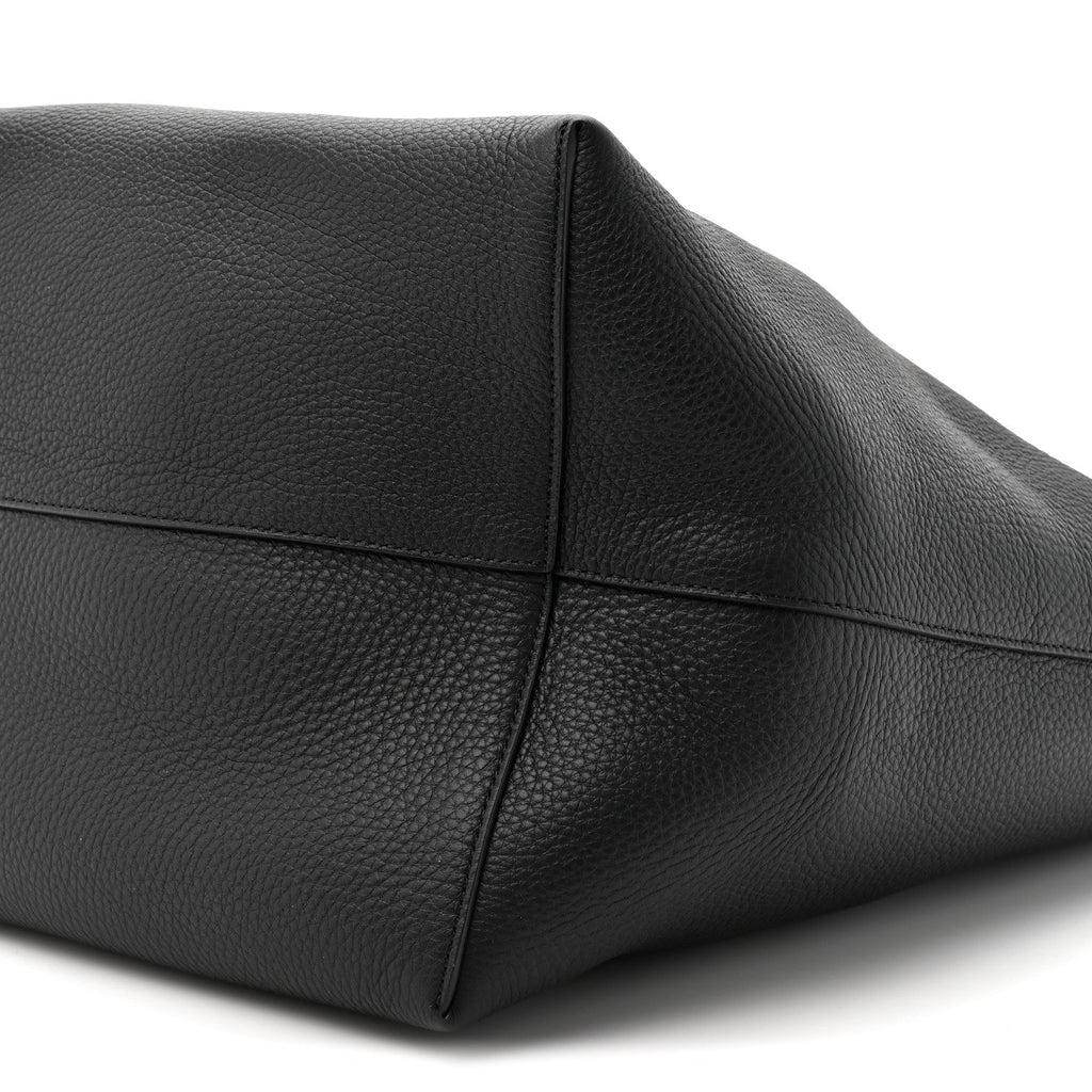 Grained Calfskin Large N/S Park Tote Black