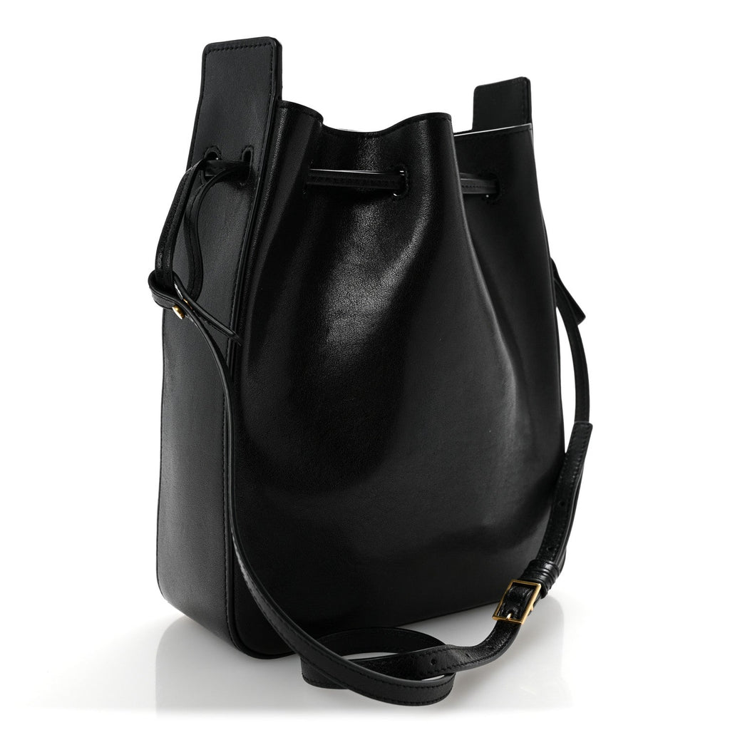 Calfskin Small Bucket Bag Black