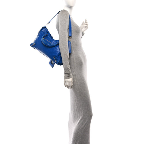 Agneau Giant 12 Silver Hardware City Bleu Lazuli