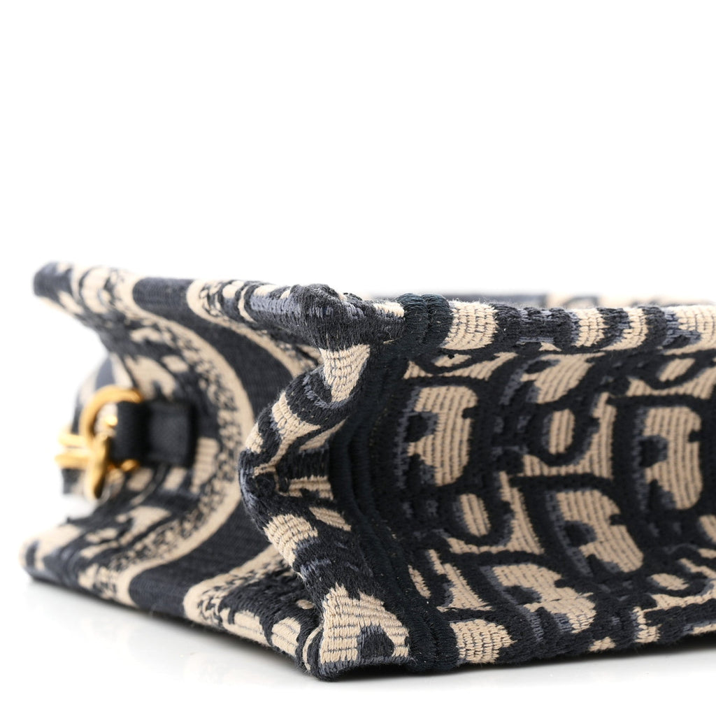 Oblique Mini Book Tote With Strap Blue Multicolor