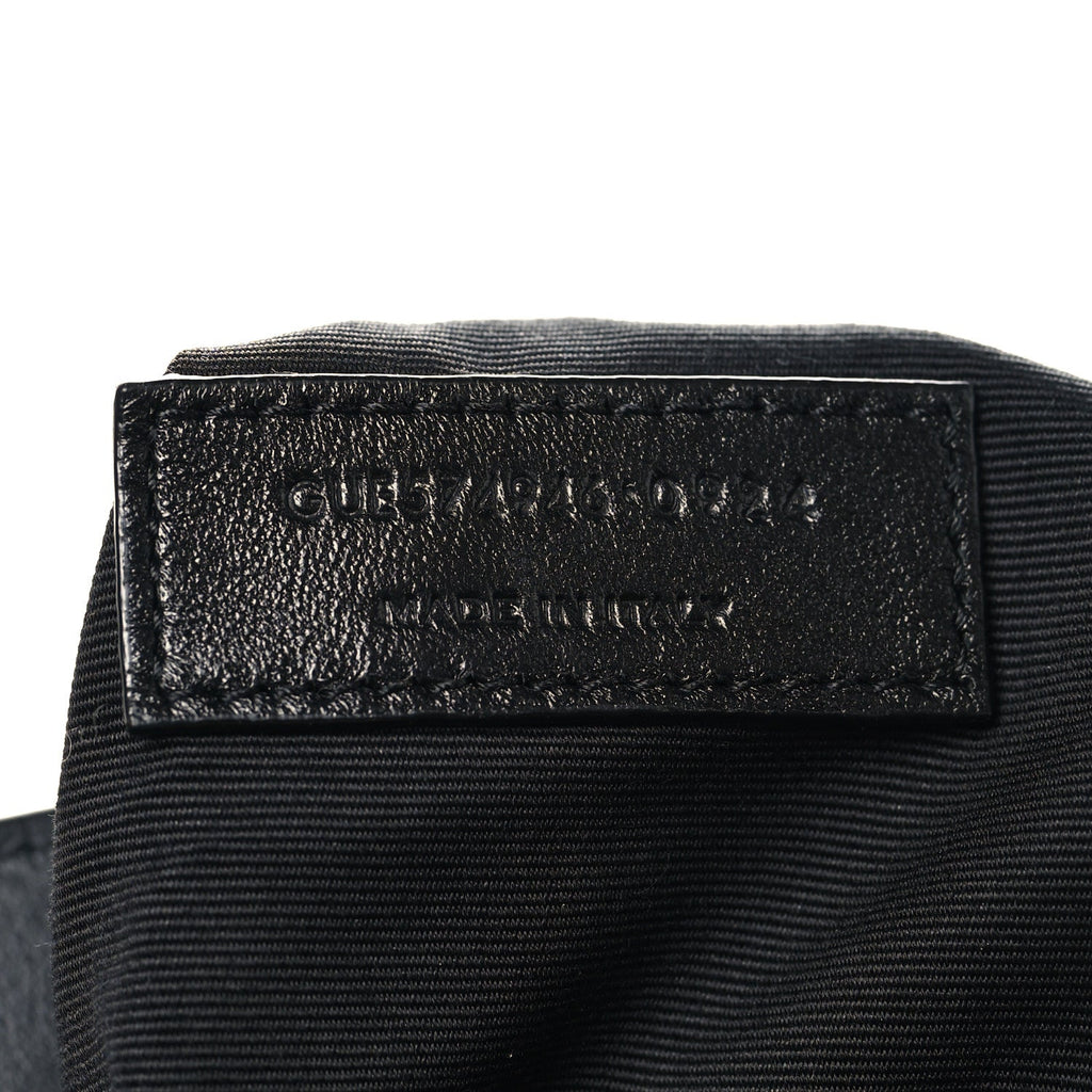 Calfskin Y Quilted Monogram Medium Loulou Chain Satchel Black