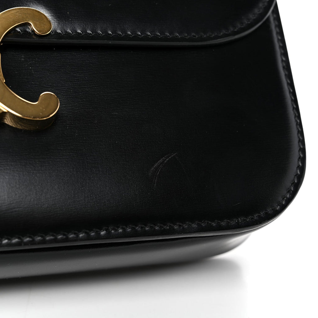 Shiny Calfskin Medium Triomphe Black