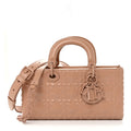 Calfskin Cannage Diamond Medium Lady D-Joy Rose Des Vents