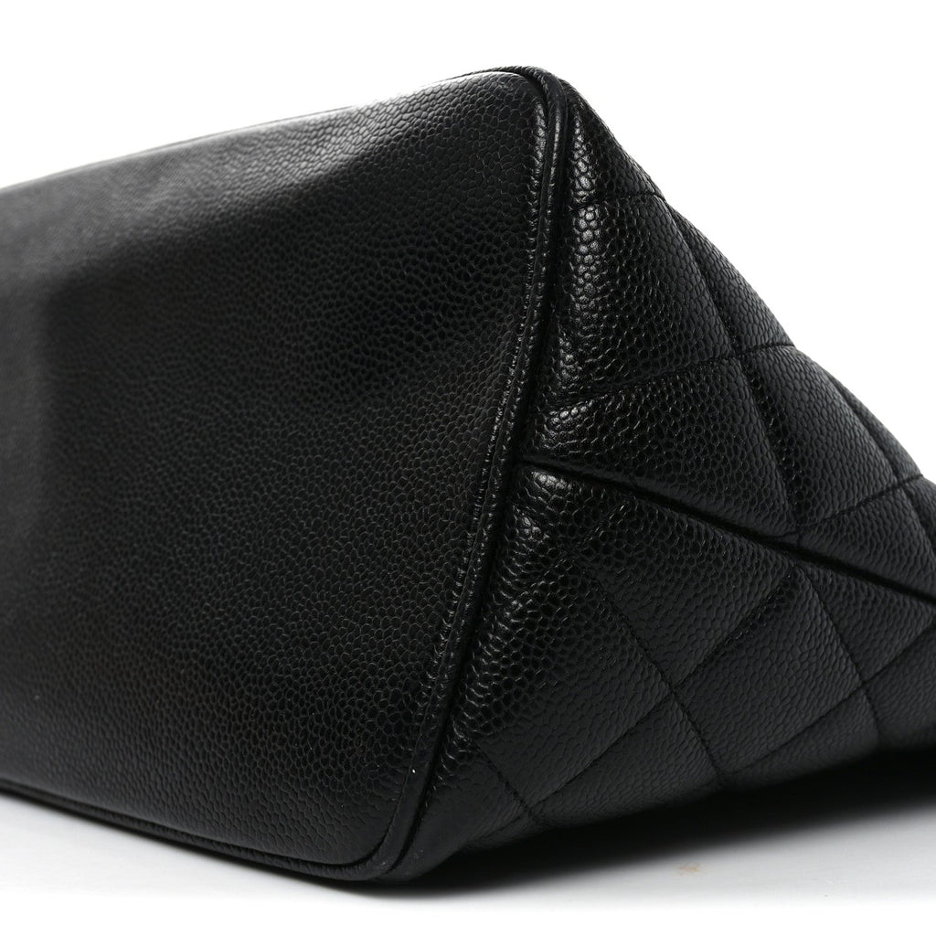 Caviar Quilted Medallion Tote Black