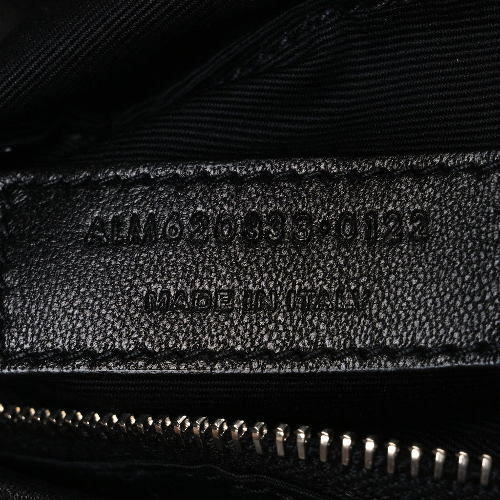 Lambskin Quilted Toy Loulou Puffer Monogram Chain Satchel Black