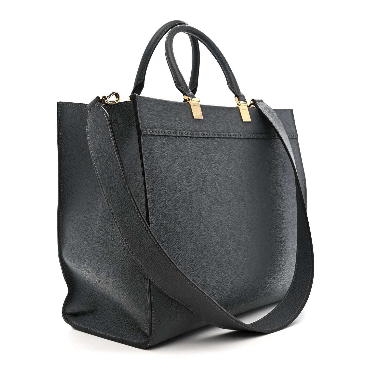 Vitello Cher Logo Debossed Medium Fendi Sunshine Shopper Tote Real Tempesta
