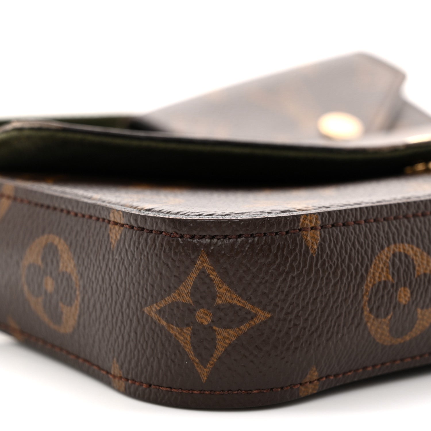 Monogram Felicie Strap & Go Kaki