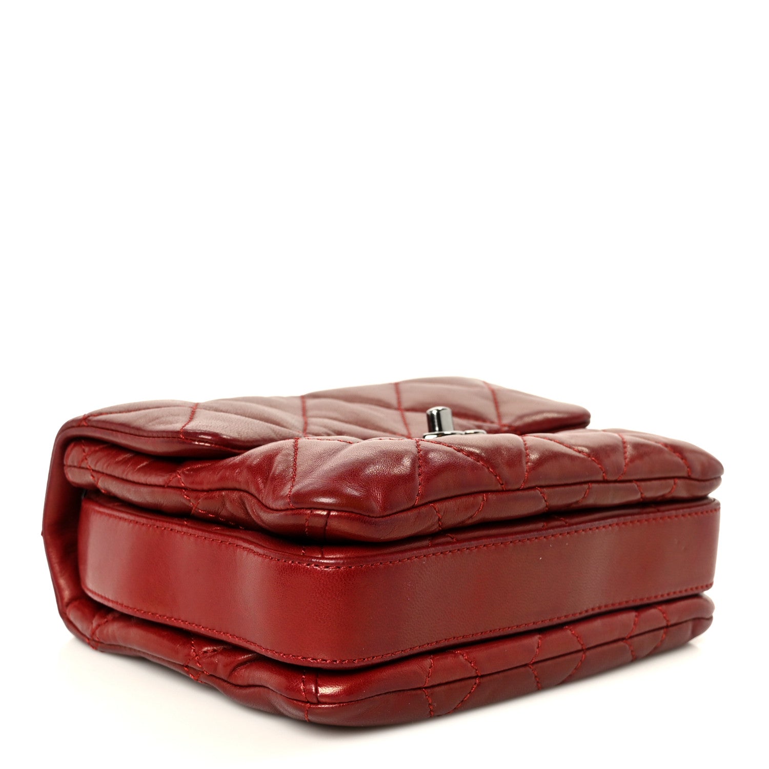 Lambskin Quilted Mini Chanel 3 Flap Red