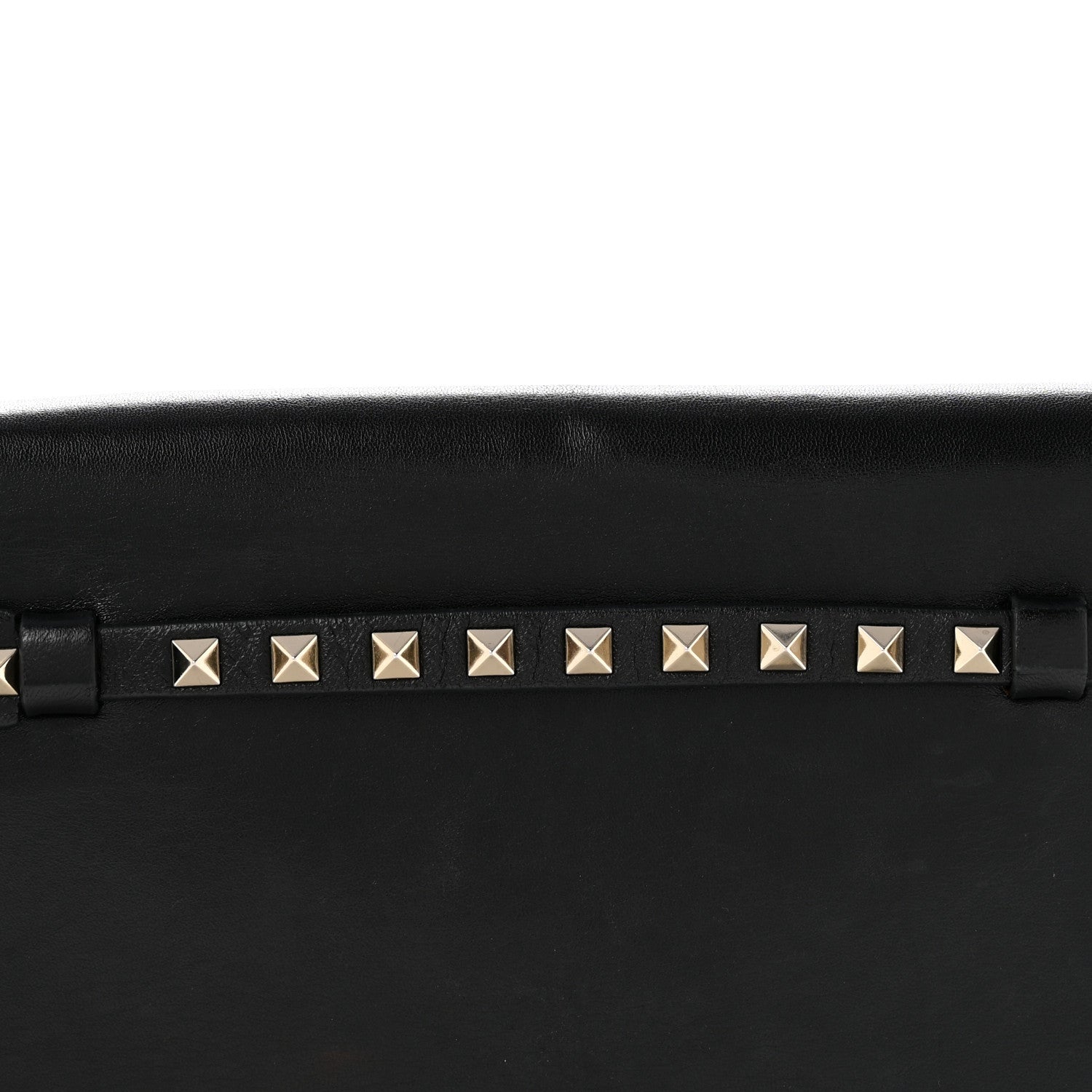 Nappa Rockstud Wristlet Clutch Black