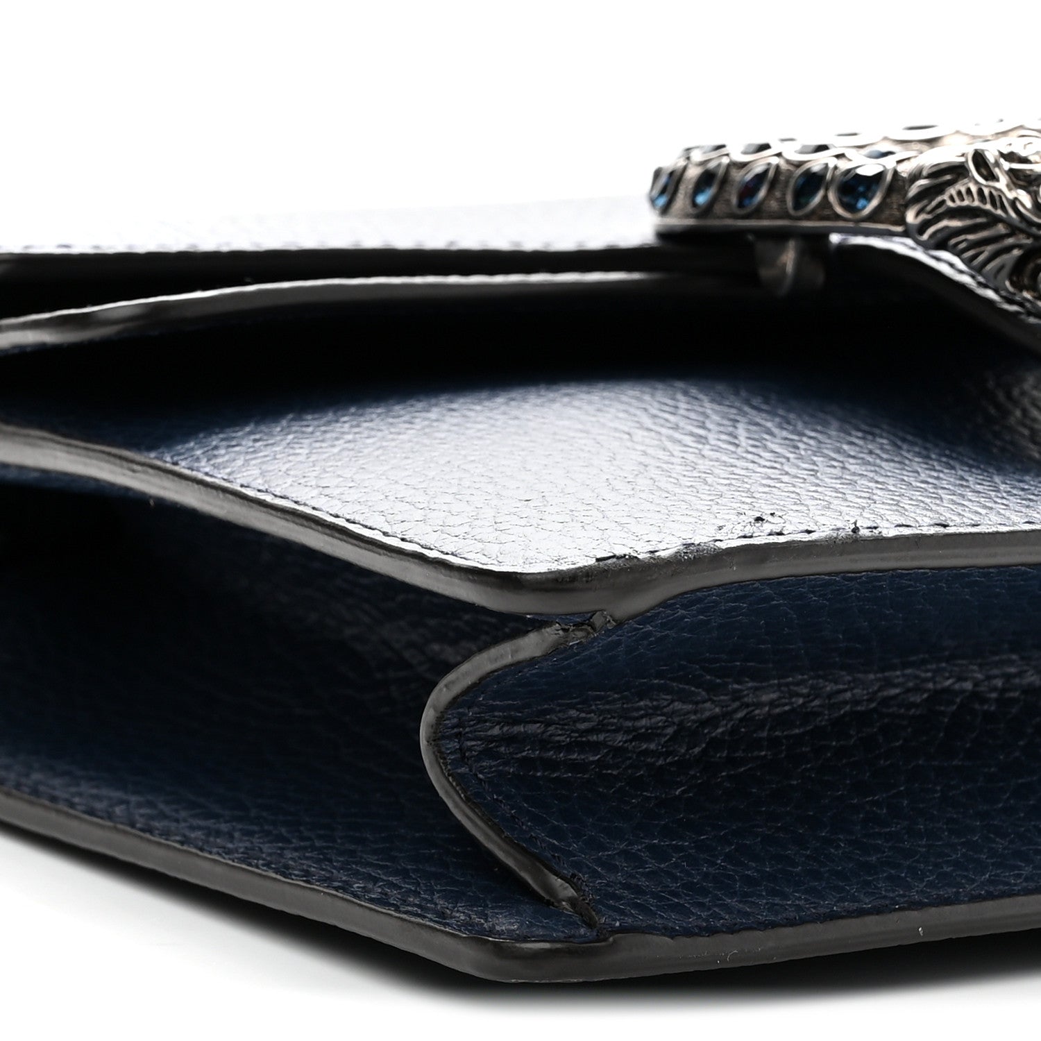 Dollar Calfskin Crystal Mini Dionysus Shoulder Bag Blue Agata Montana Sapphire