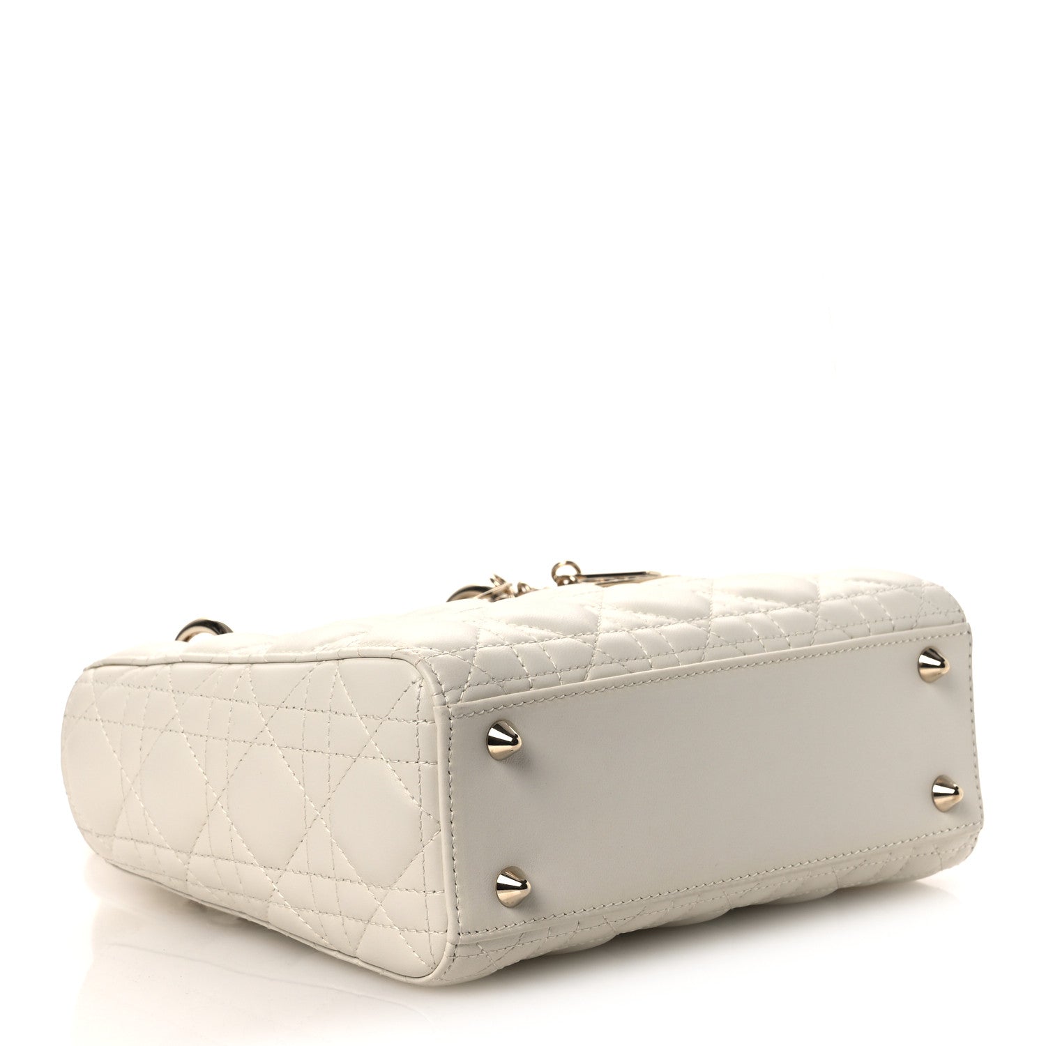Lambskin Cannage Small My ABCDior Lady Dior White