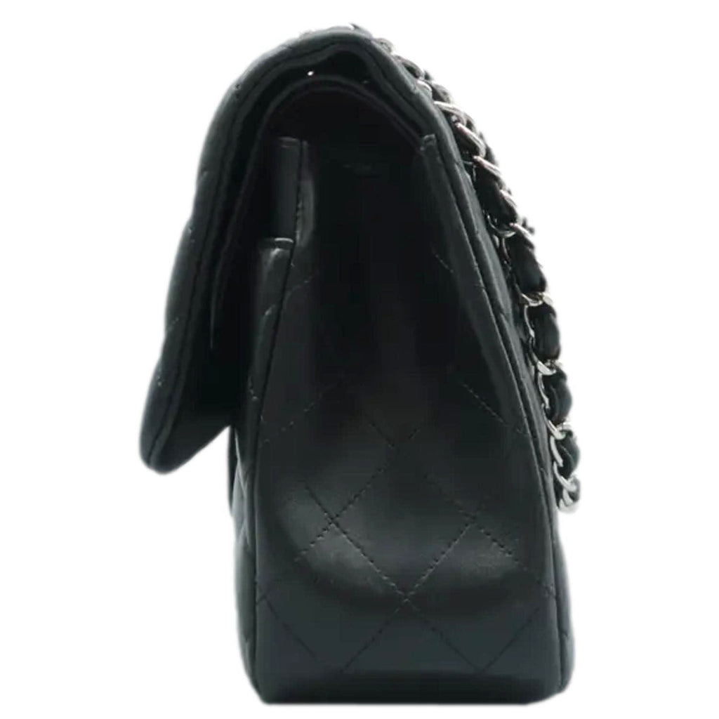 CHANEL Jumbo Classic Double Flap Quilted Leather Shoulder Bag Black