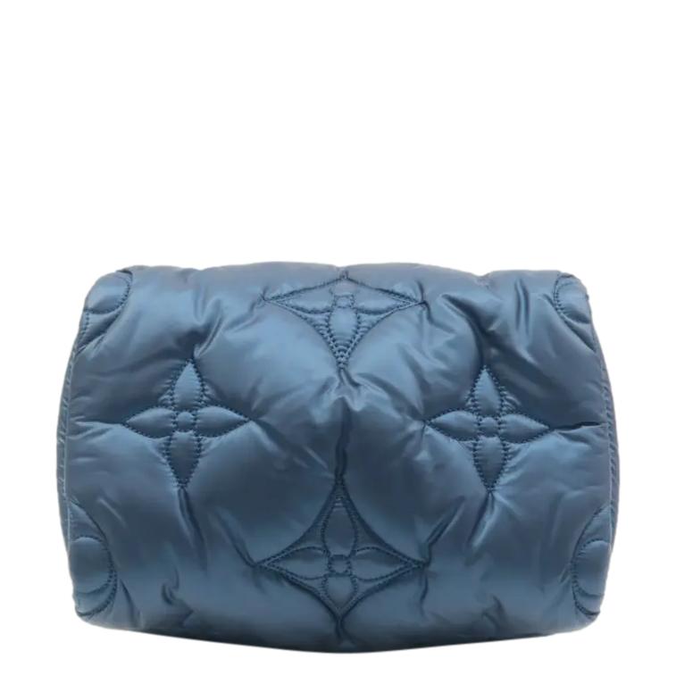 LOUIS VUITTON Speedy 25 Bandouliere Monogram Nylon Shoulder Bag Navy Blue