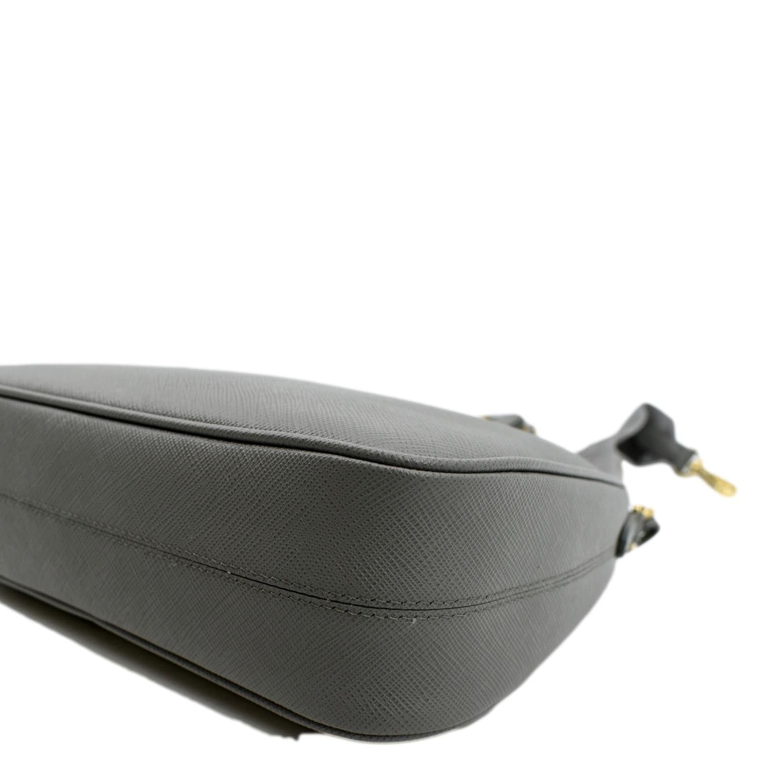 PRADA Re-Edition 2005 Saffiano Leather Shoulder Bag Gray