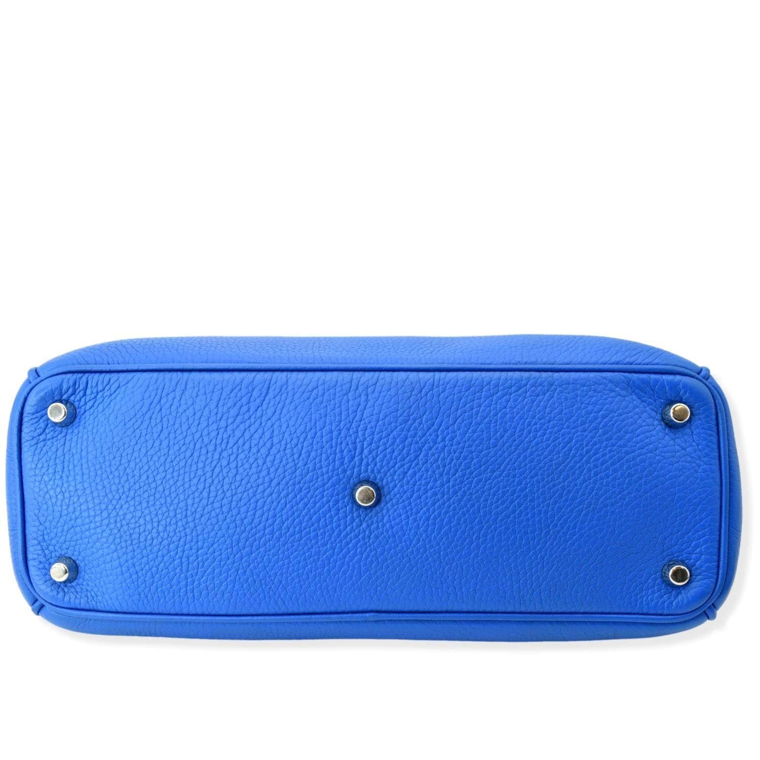 CHRISTIAN DIOR Diorissimo Leather Medium Tote Bag Blue