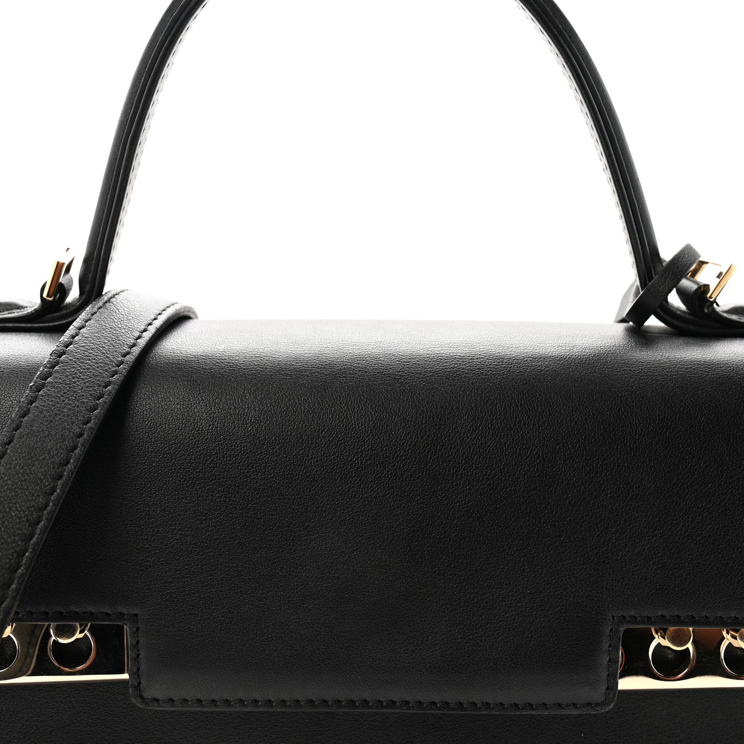 Calfskin MM Tempete Satchel Black