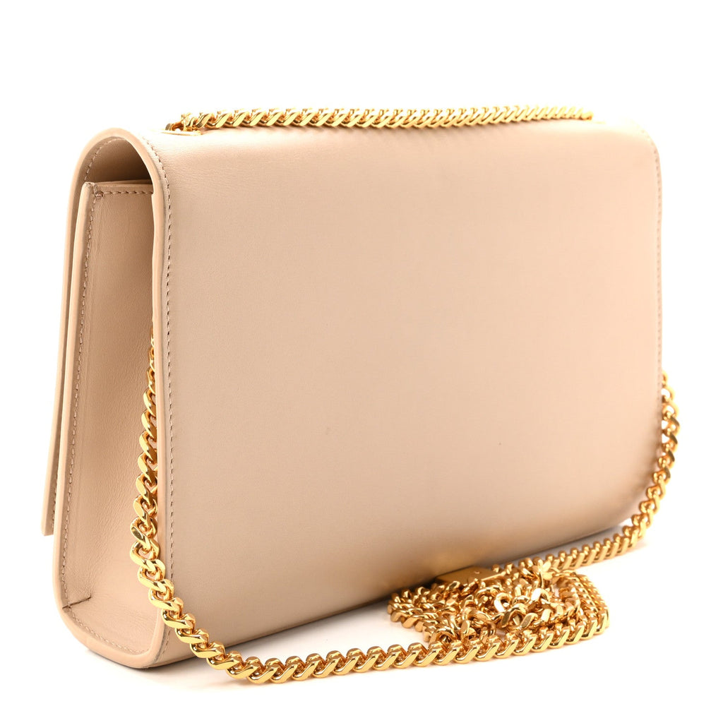 Smooth Calfskin Medium Classic Monogram Kate Tassel Satchel Nude Powder
