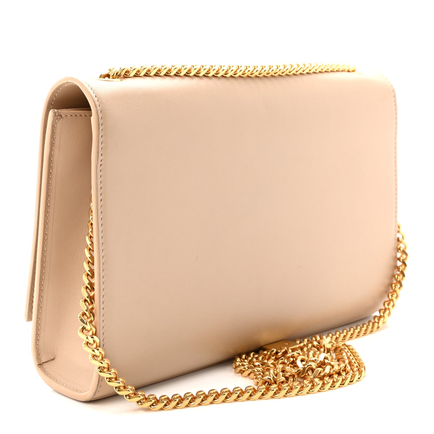 Smooth Calfskin Medium Classic Monogram Kate Tassel Satchel Nude Powder